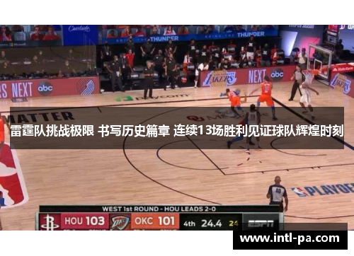 雷霆队挑战极限 书写历史篇章 连续13场胜利见证球队辉煌时刻 雷霆队挑战极限 书写历史篇章 连续13场胜利见证球队辉煌时刻